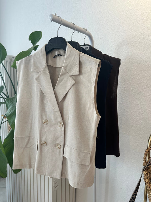 Ärmelloser Blazer