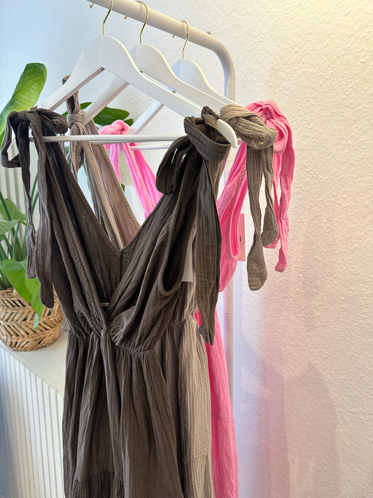 Musselin Kleid Vers. Farben