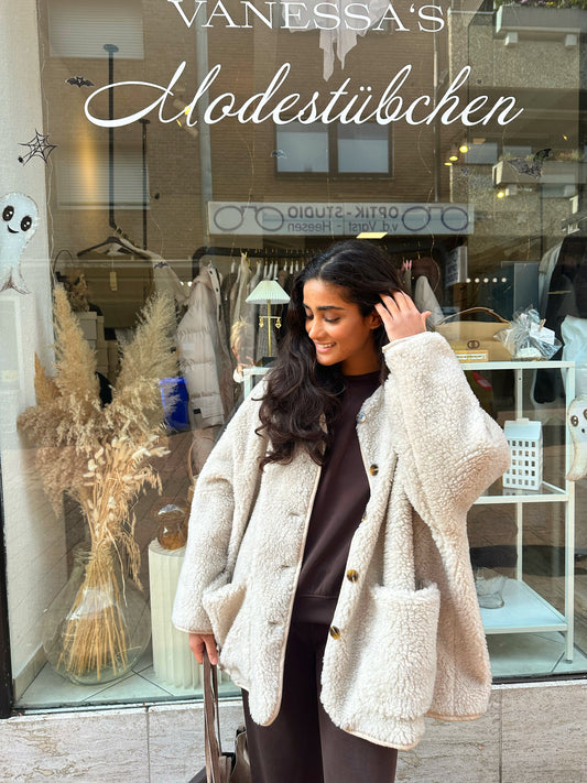 Oversize Teddy Jacke