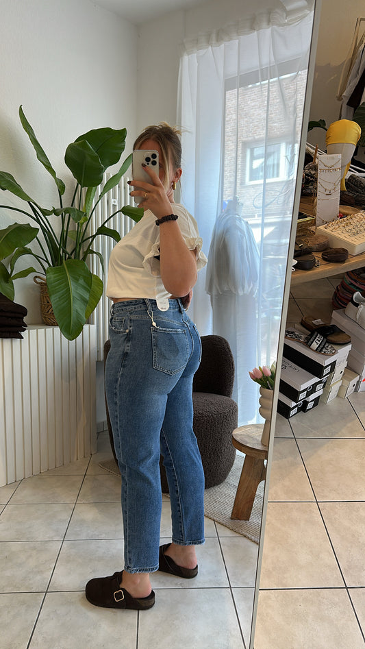 Mom Jeans mit Stretch