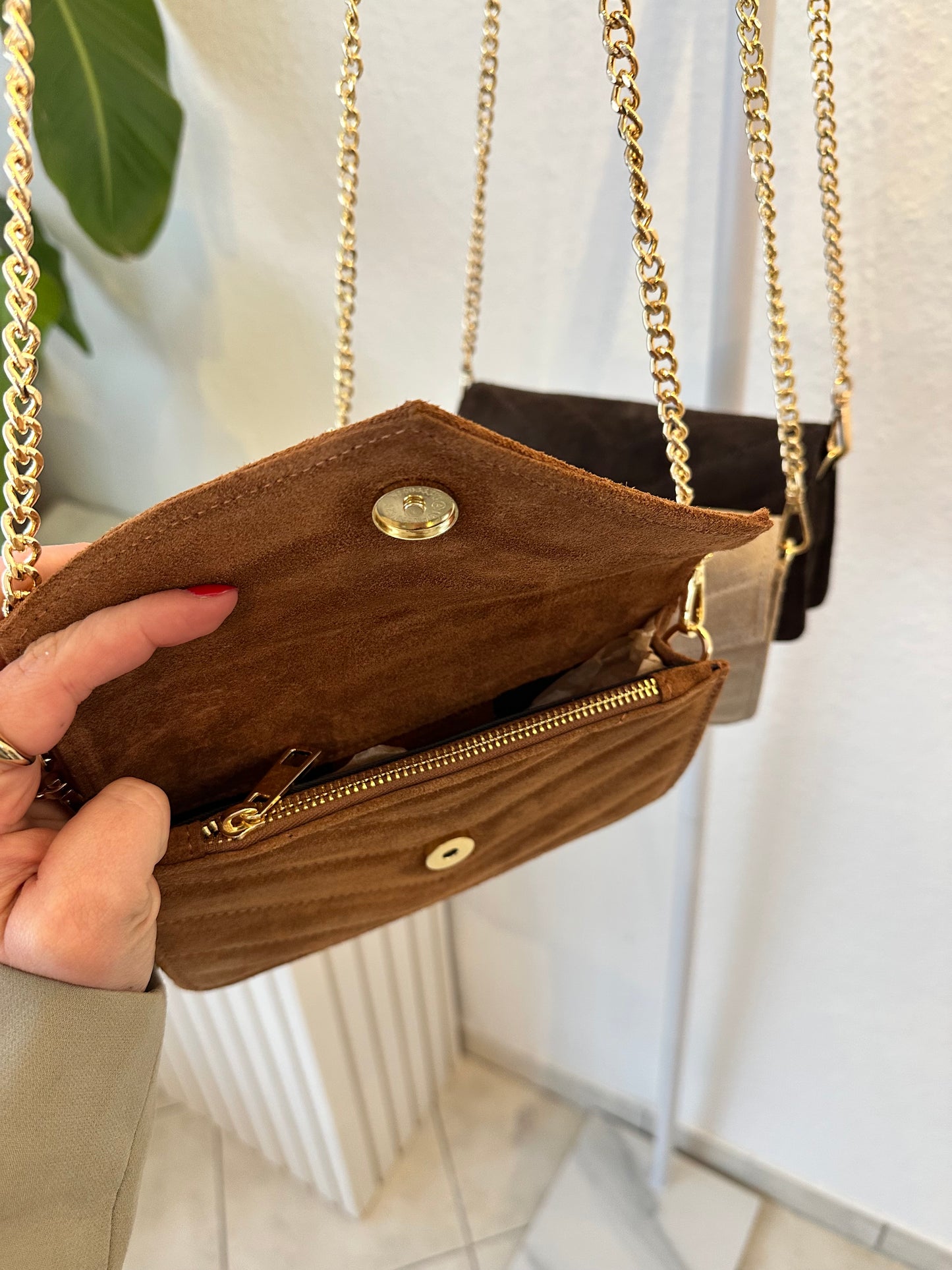 Leder clutch