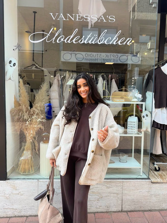 Oversize Teddy Jacke