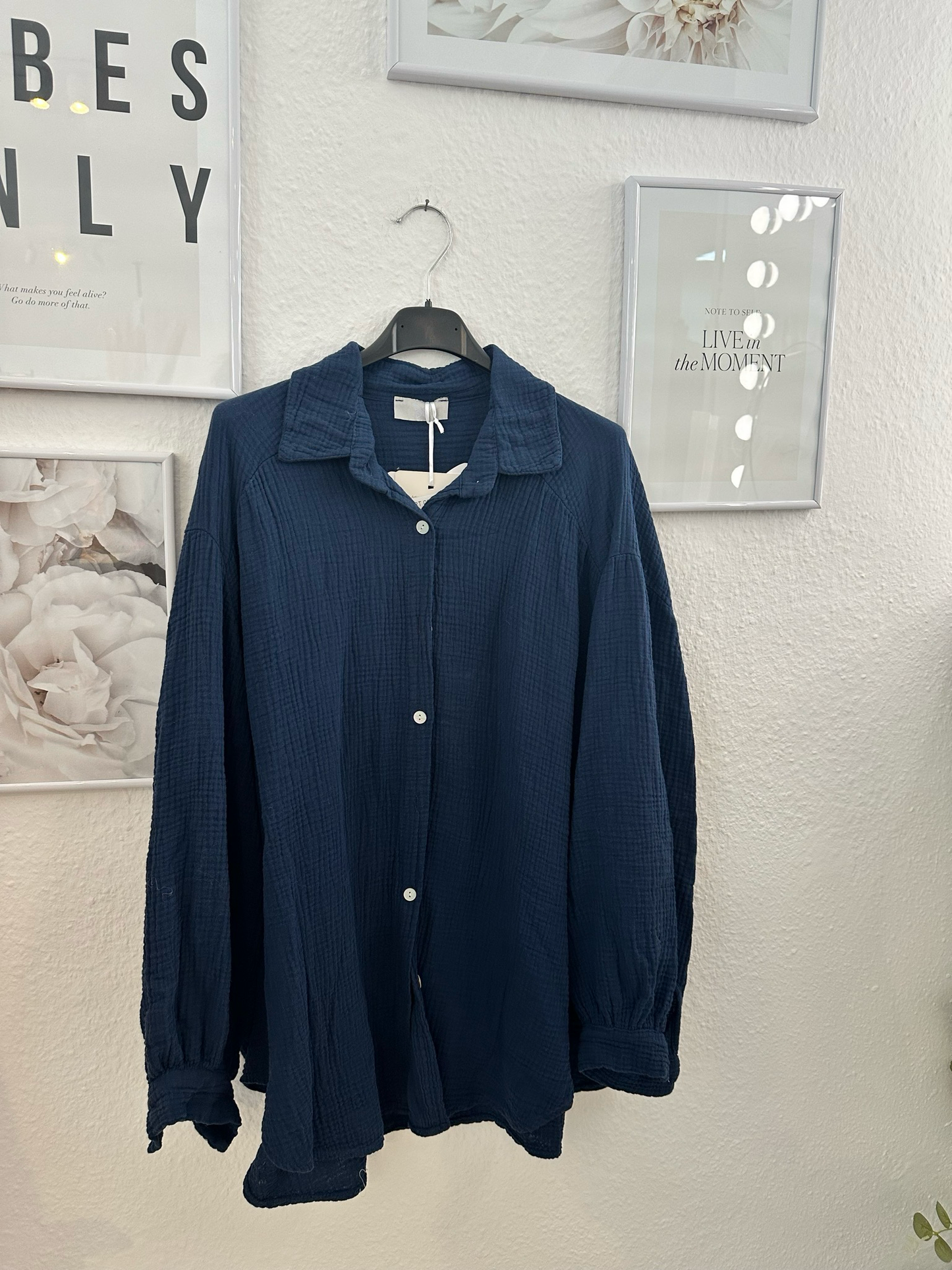 Kurze Musselin Bluse