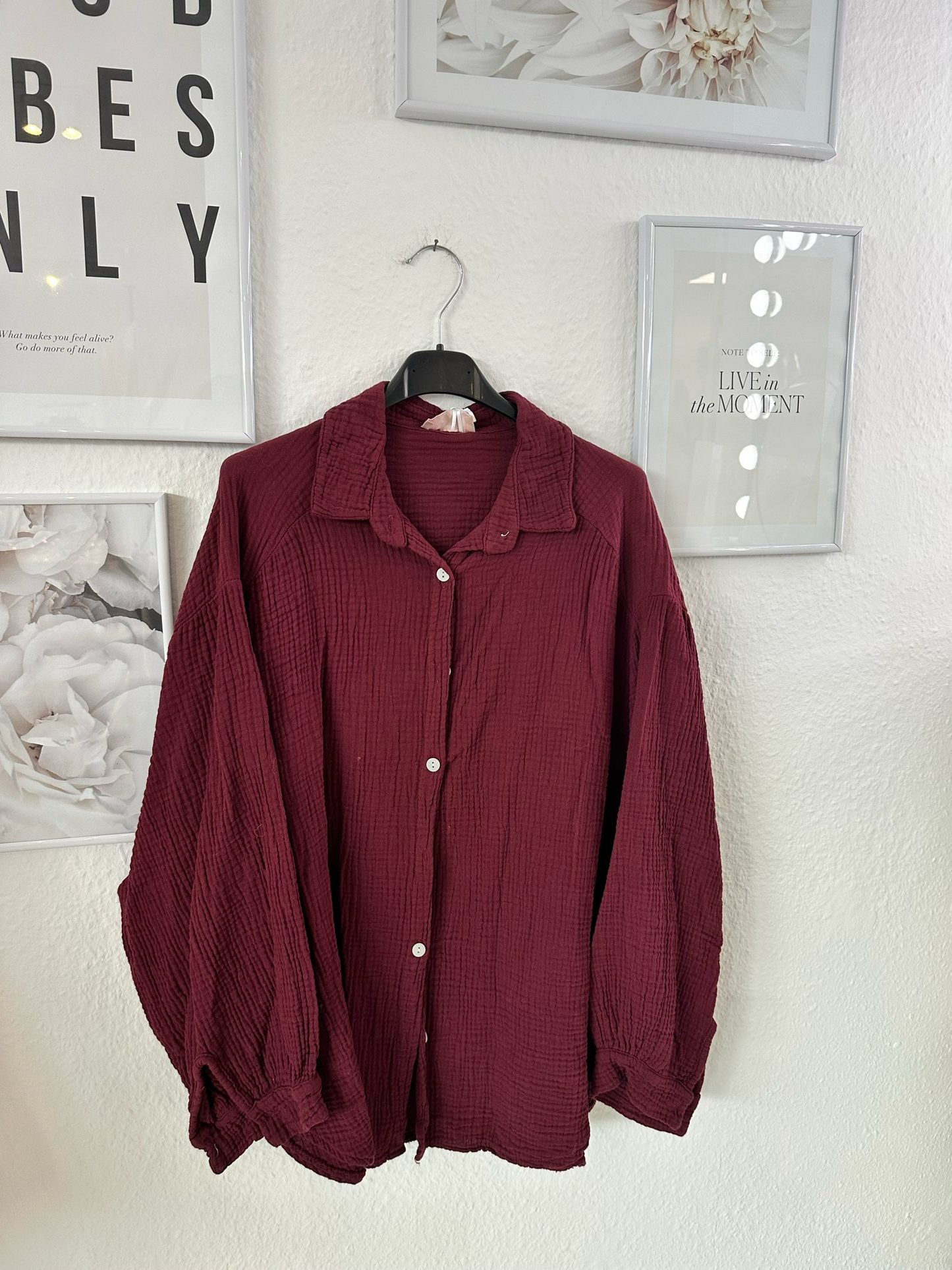 Kurze Musselin Bluse