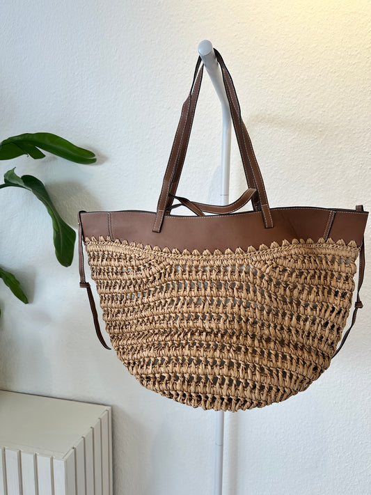 Korb Tasche mit Reißverschluss