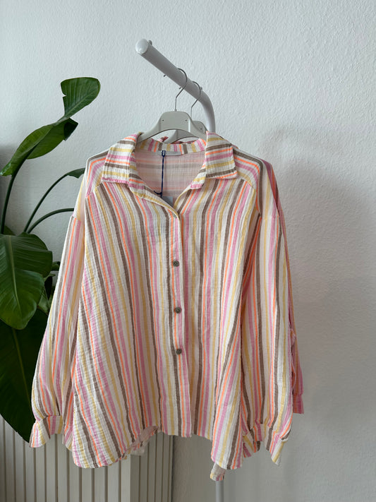 Musselin Bluse Vers. Farben
