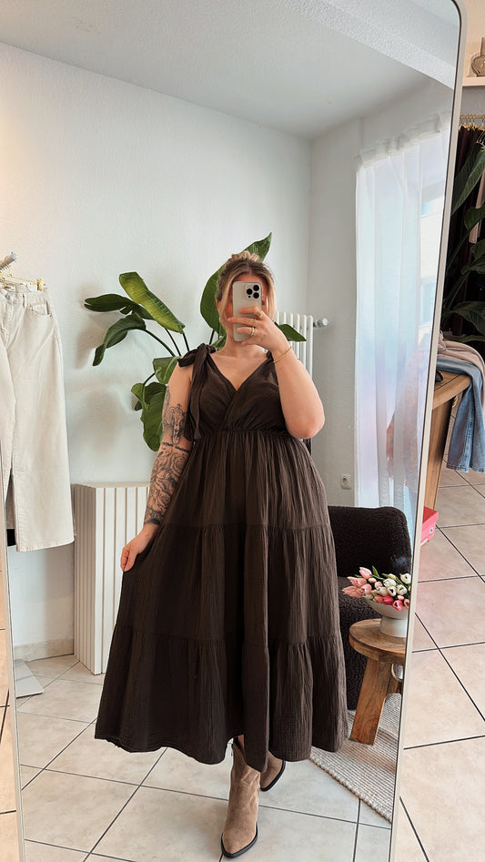 Musselin Kleid Vers. Farben
