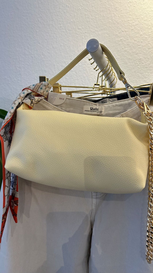 Leder Tasche gelb