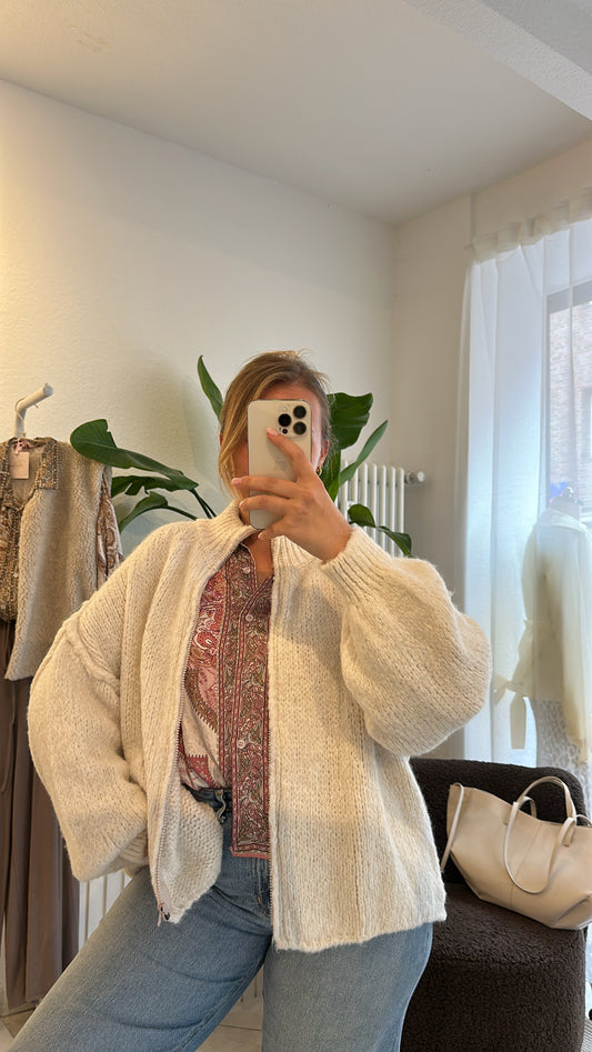 Cardigan mit Reißverschluss