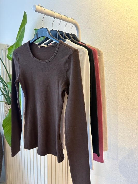 Basic Shirt gerippt