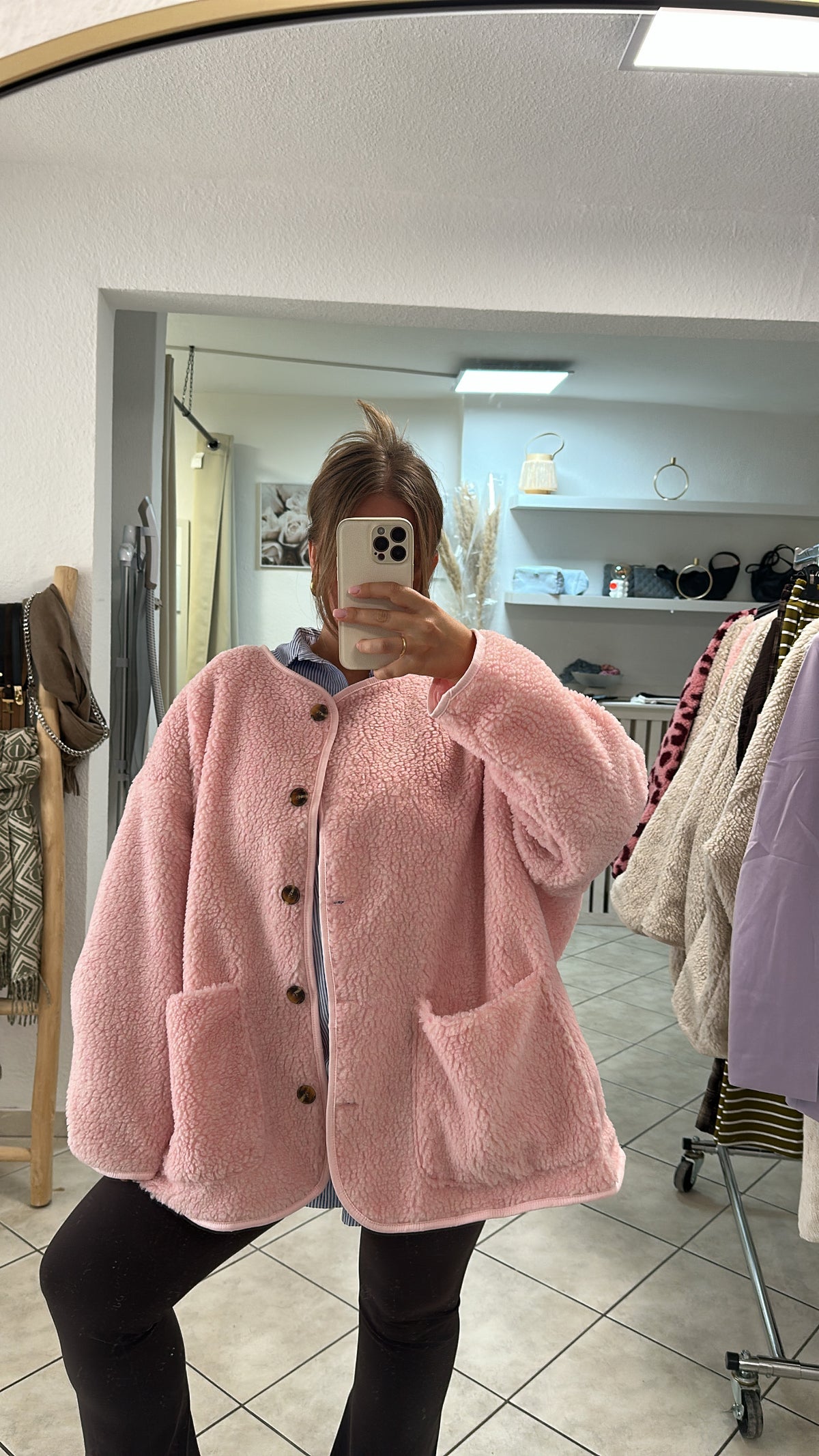 Oversize Teddy Jacke